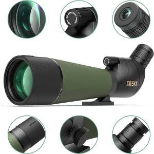 gosky 60x80 spotting scope front view